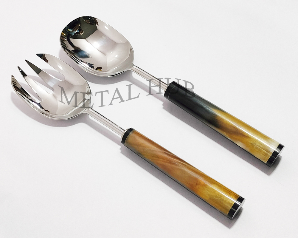 Horn Salad Server set